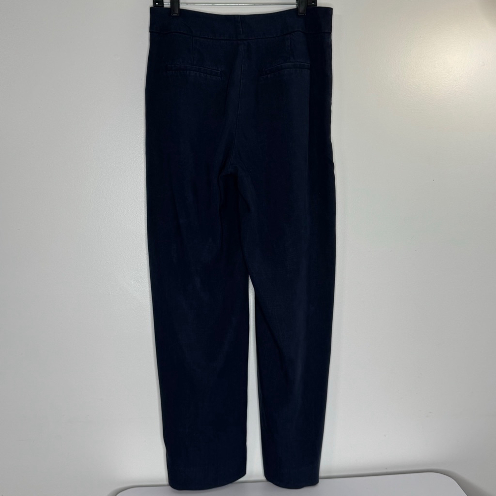 Banana Republic Womens Size 10 Navy 100% Lycocel Pleated Front Wide-Leg Pants - Picture 4 of 8